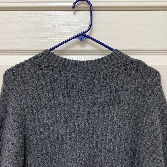 Women's Size M Simply Vera Vera Wang Directional Rib Pullover Sweater Gray NEW - Picture 6 of 16